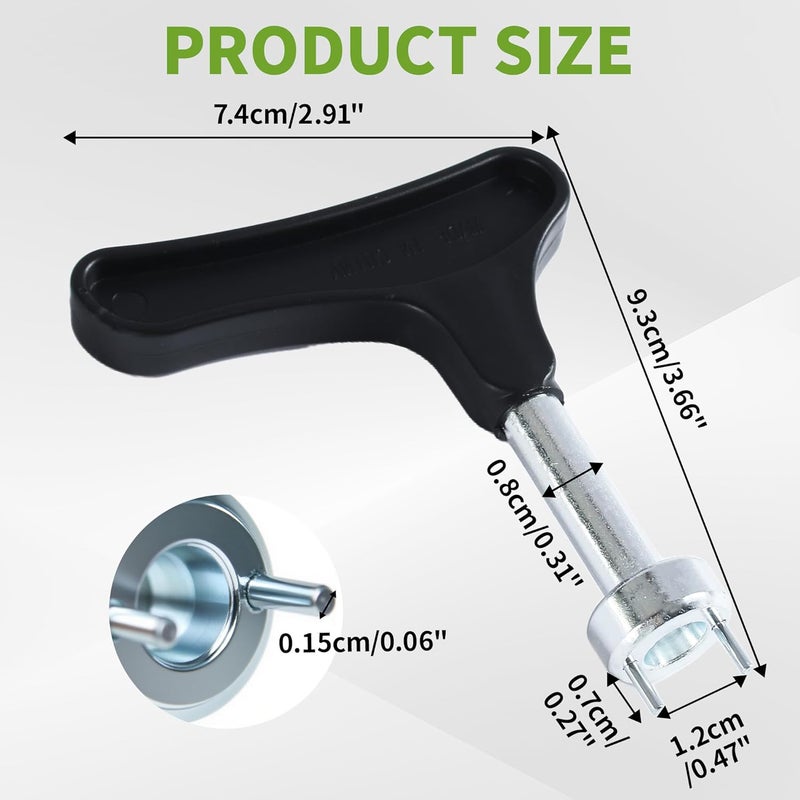 MCSDFN Golf Spike Wrench Zinc Alloy Golf Spike Tool with Ergonomic Handle Universal Spike Shoes Replacement Tool for Spike Shoes - Image 2